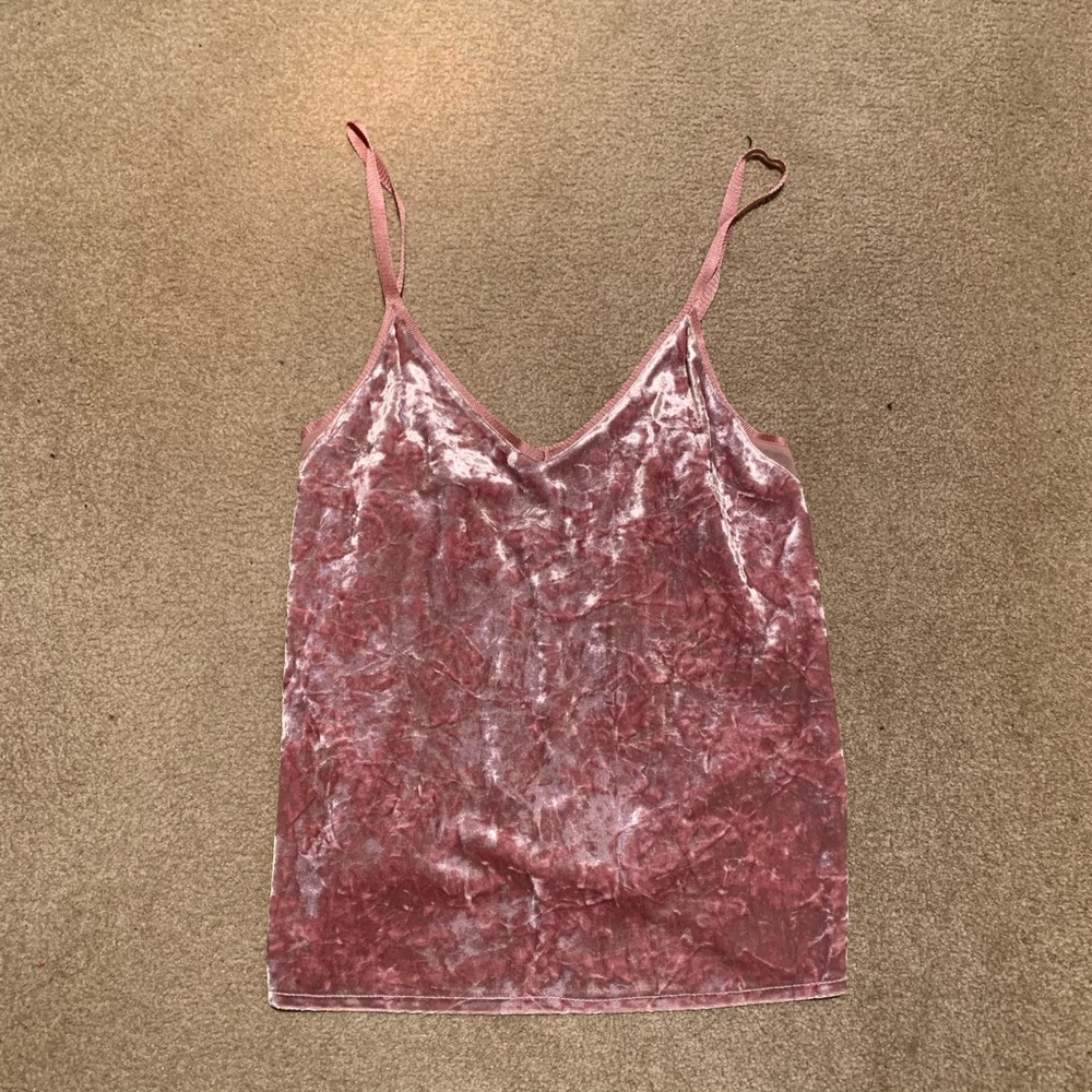Zara Pink Suede Tank Top